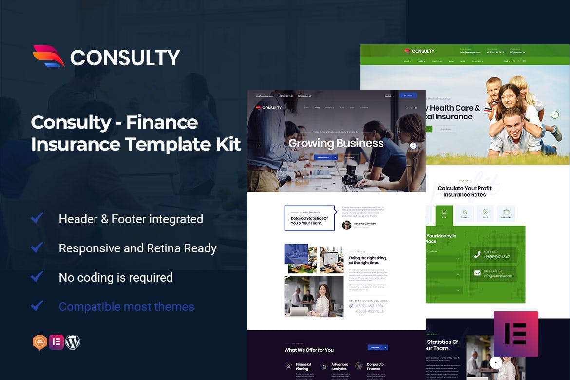 Consulty - Finance Consulting Elementor Template Kit