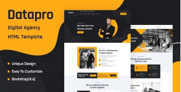 Datapro - One Page Agency HTML Template