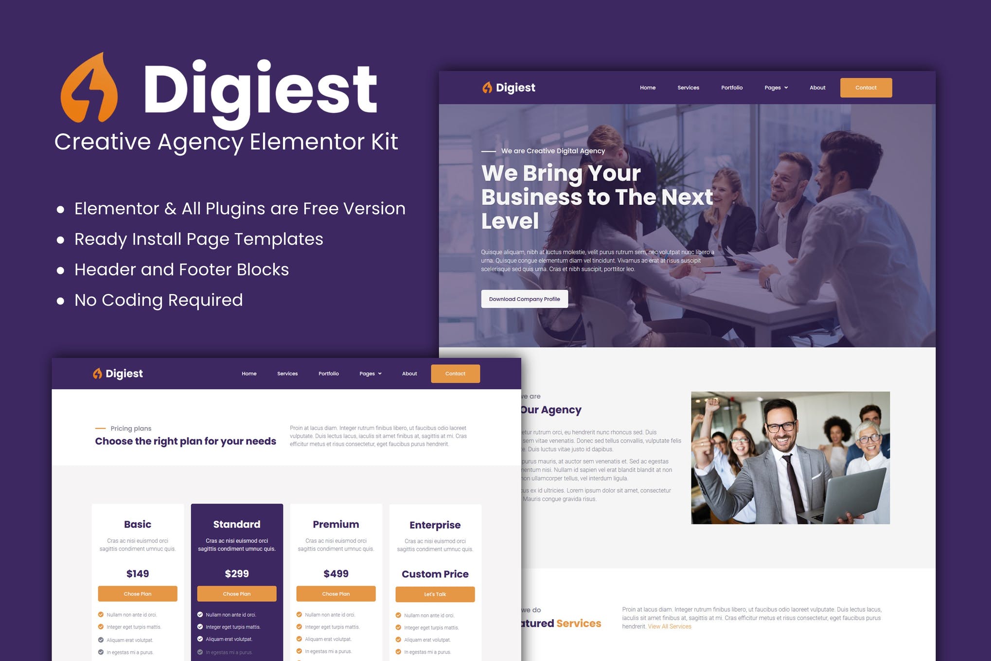 Digiest - Creative Agency Elementor Kit