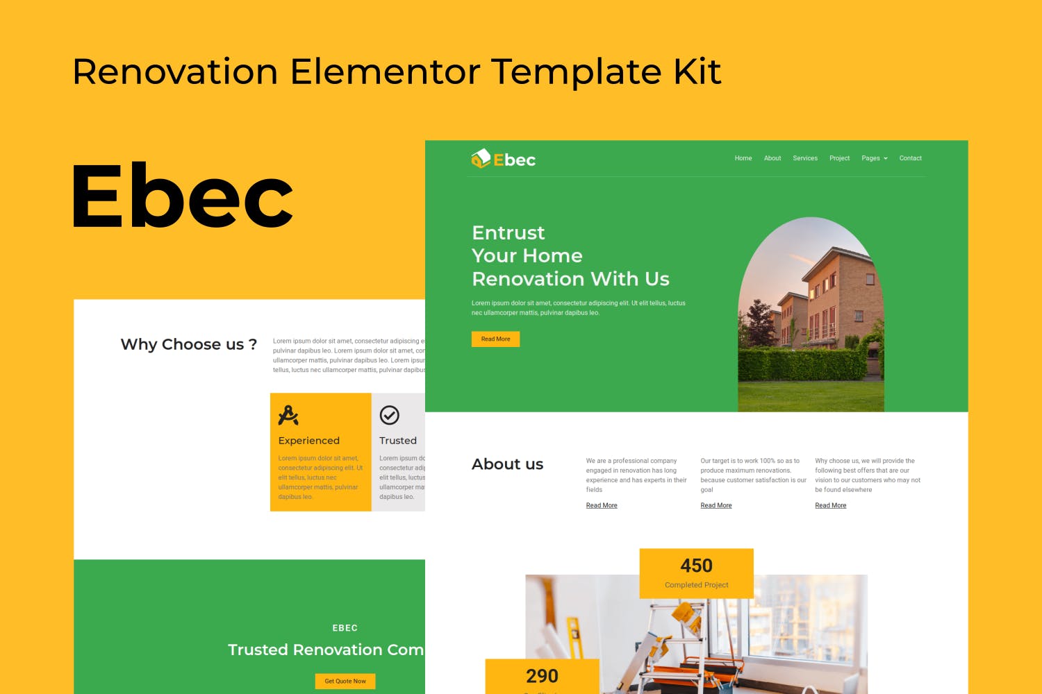 Ebec - Renovation Elementor Template Kit