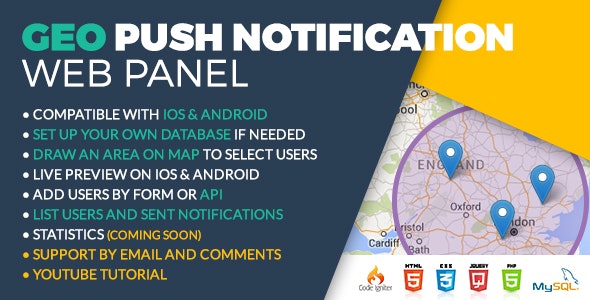 Geo Push Web Panel iOS - Android