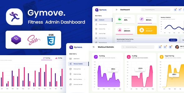 Gymove - Fitness Admin Dashboard Bootstrap HTML Template