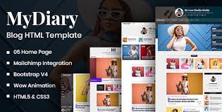 MyDiary - Newspaper Magazine - Personal Blog HTML Template