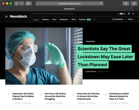 Newsblock - News - Magazine WordPress Theme with Dark Mode