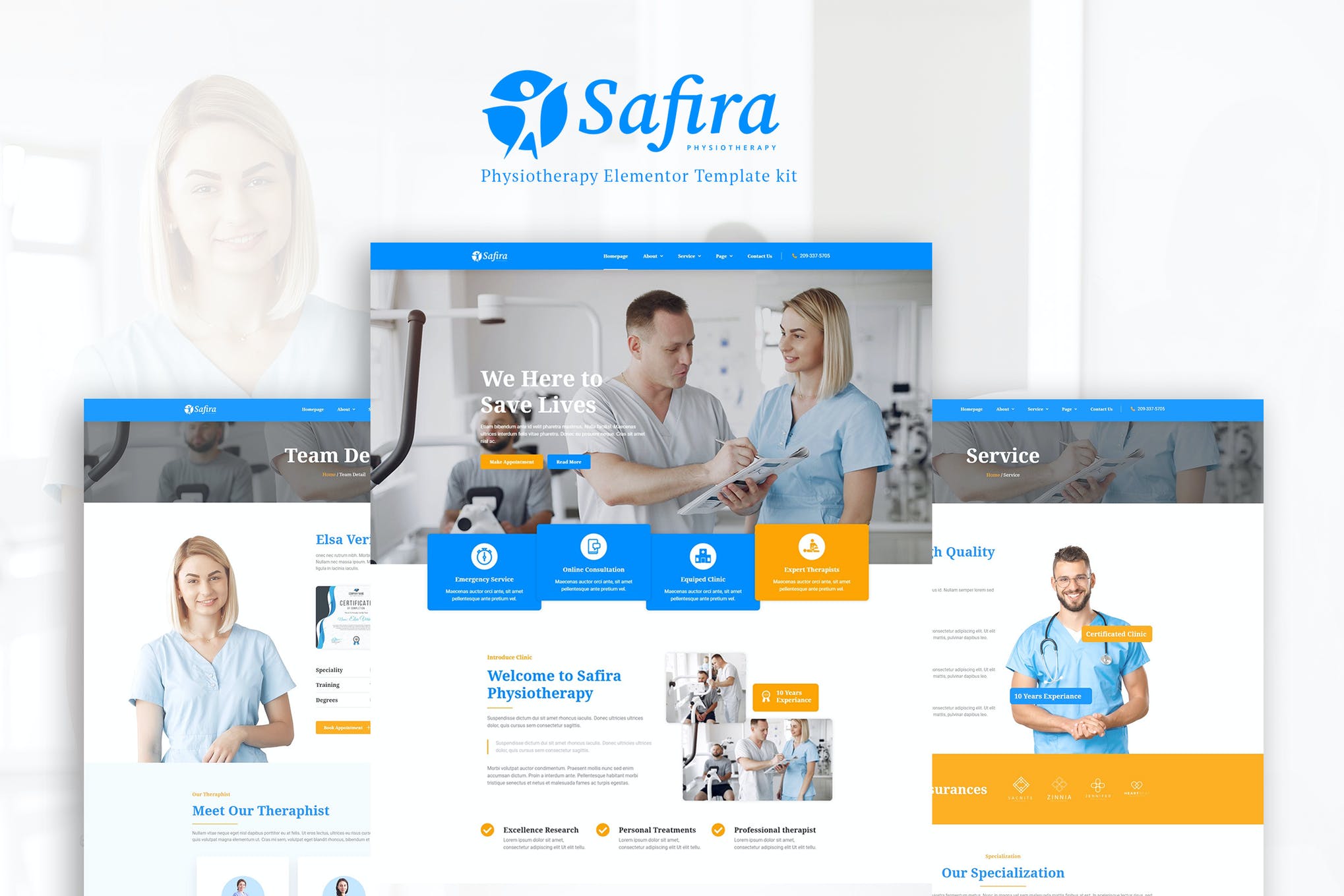 Safira - Physioterapy Elementor Template Kit