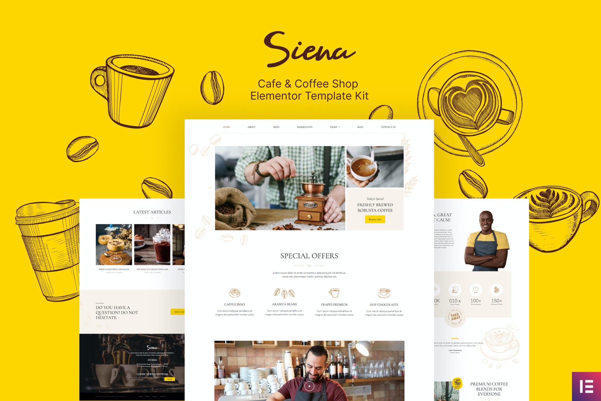 Siena - Cafe and Coffee Shop Template Kit