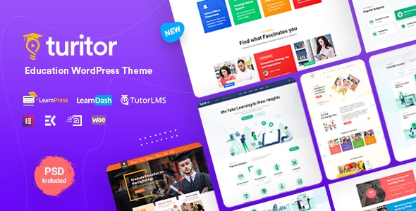 Turitor - LMS - Education WordPress Theme