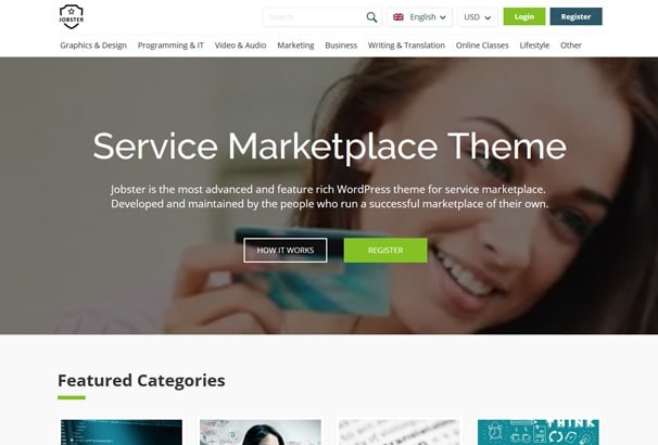 WPjobster - Service Marketplace WordPress Theme [Activated]