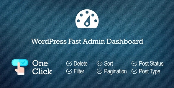 WordPress Fast Admin Dashboard