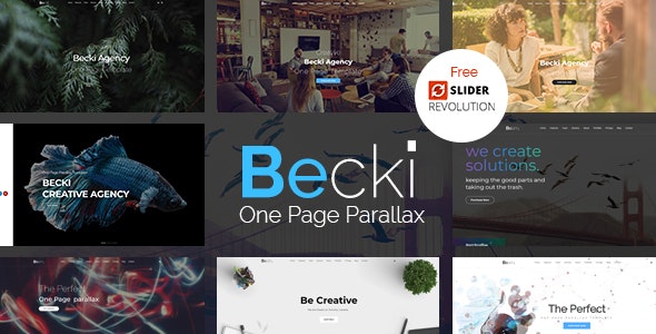 Becki - Creative Parallax One Page HTML Template