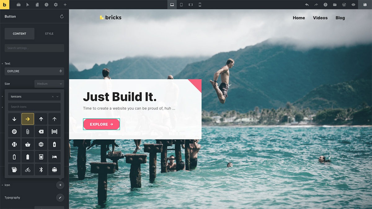 Bricks Visual website builder for WordPress