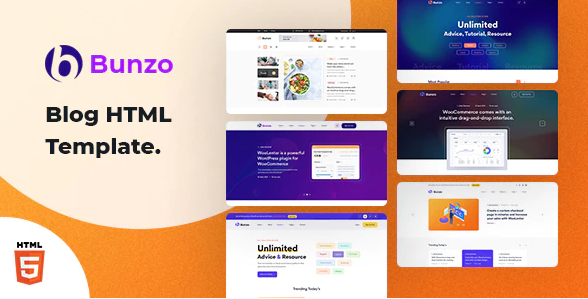 Bunzo - Blog Bootstrap HTML Template