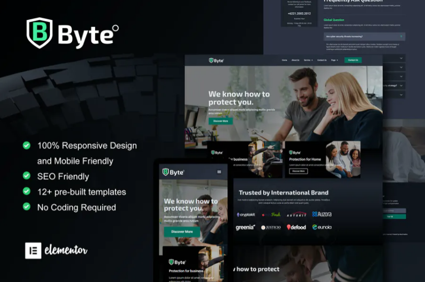 Byte - Cyber Security Business Elementor Template Kit