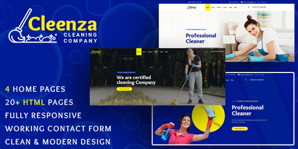 Cleenza - Cleaning Service HTML Template