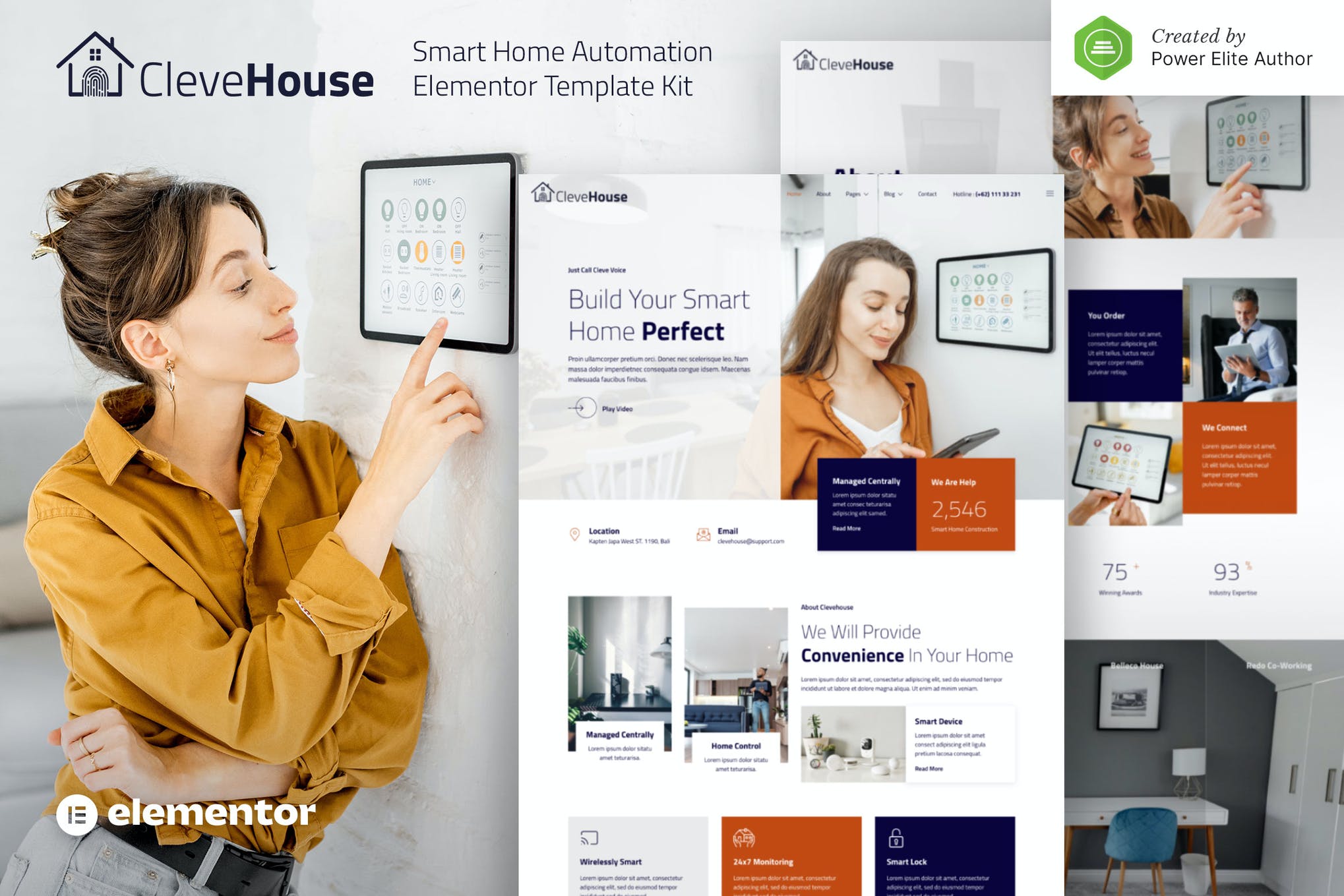 Clevehouse - Smart Home Automation Elementor Template Kit