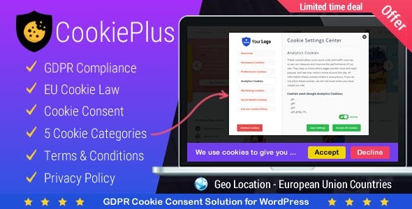 Cookie Plus- GDPR Cookie Consent Solution for WordPress