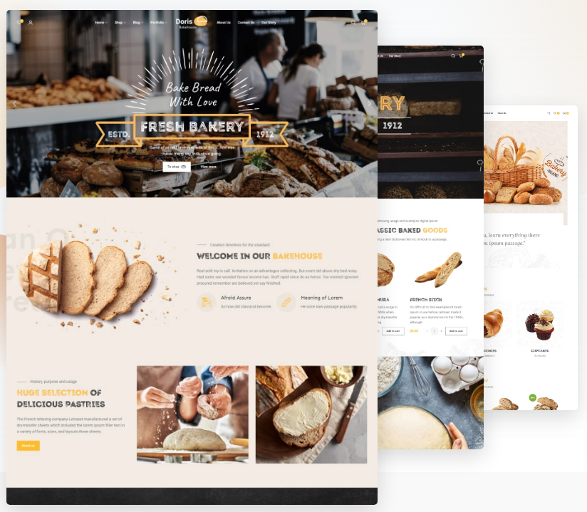 Doris - eCommerce Theme For Bakery With Premium Design