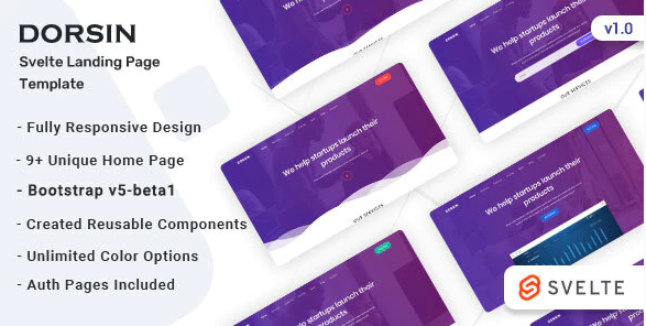 Dorsin - Svelte Landing Page Templae