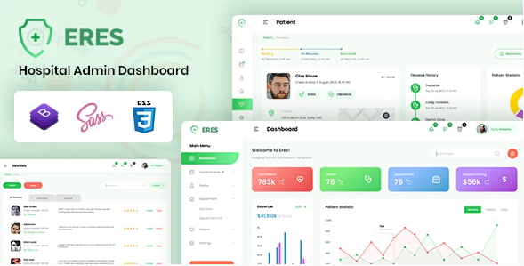 ERES - Hospital Admin Dashboard Bootstrap HTML Template