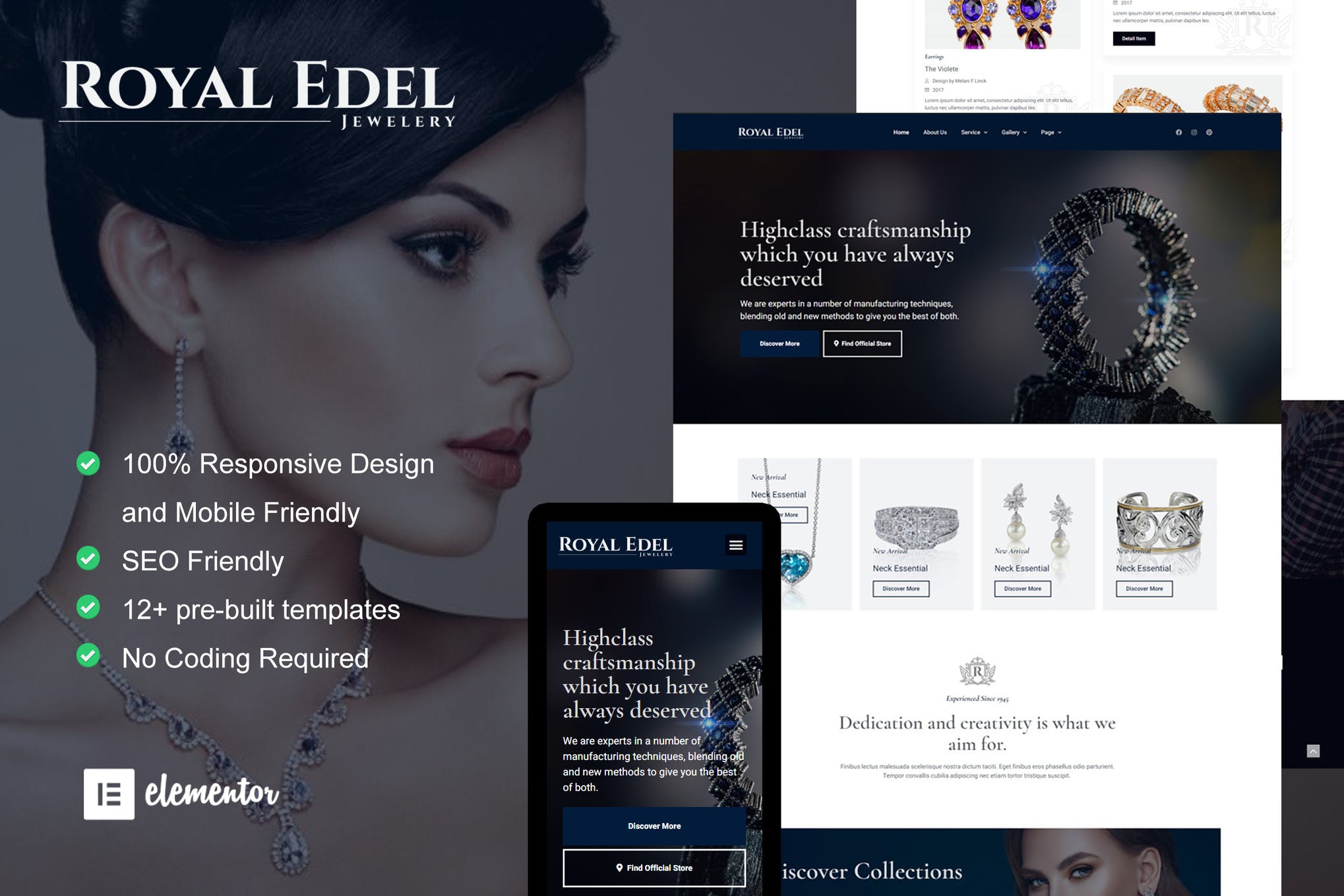 Edel - Luxury Jewelry Elementor Template Kit