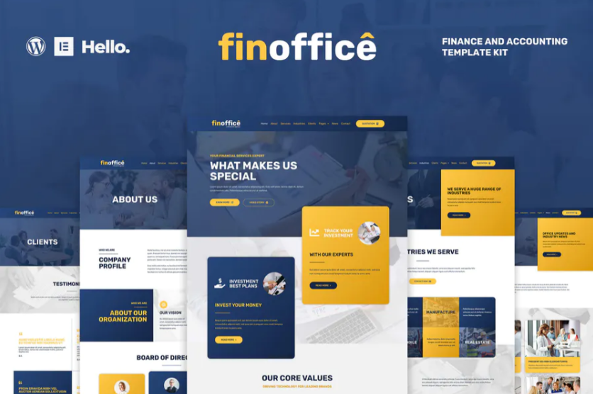 FinOffice - Finance - Accounting Elementor Template Kit