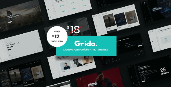 Grida - Creative Agency Ajax Portfolio - personal HTML Template