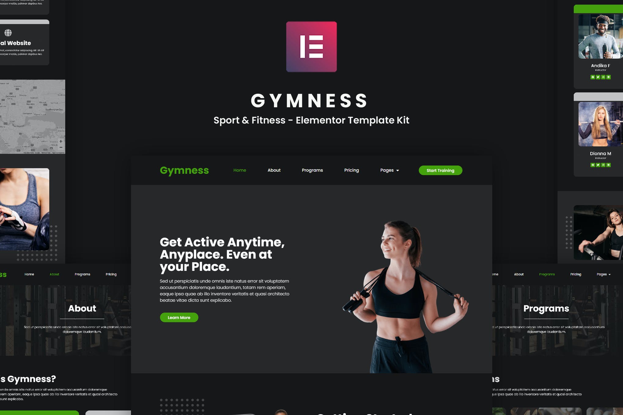 Gymness - Sport - Fitness Elementor Template Kit