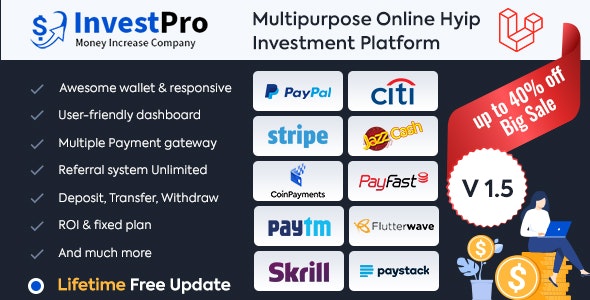 InvestPro - Wallet - Banking Online Hyip Investment Platform