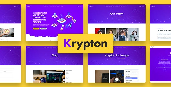 Krypton - Bitcoin Crypto Currency Joomla Template
