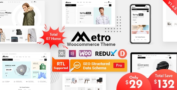 Metro- Minimal WordPress Theme for Woo