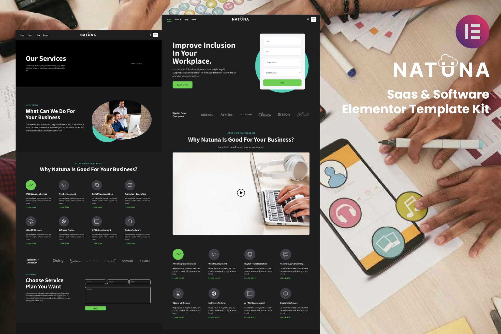 Natuna - Saas - Software Elementor Template Kit
