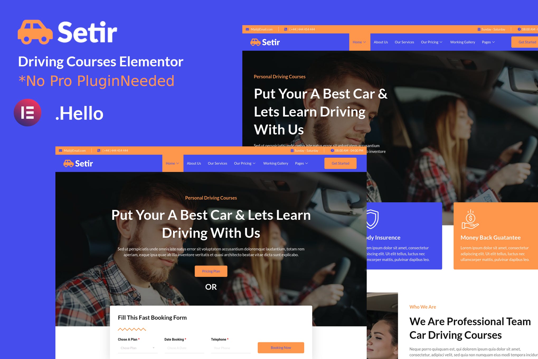 Setir - Driving Courses Elementor Template Kit