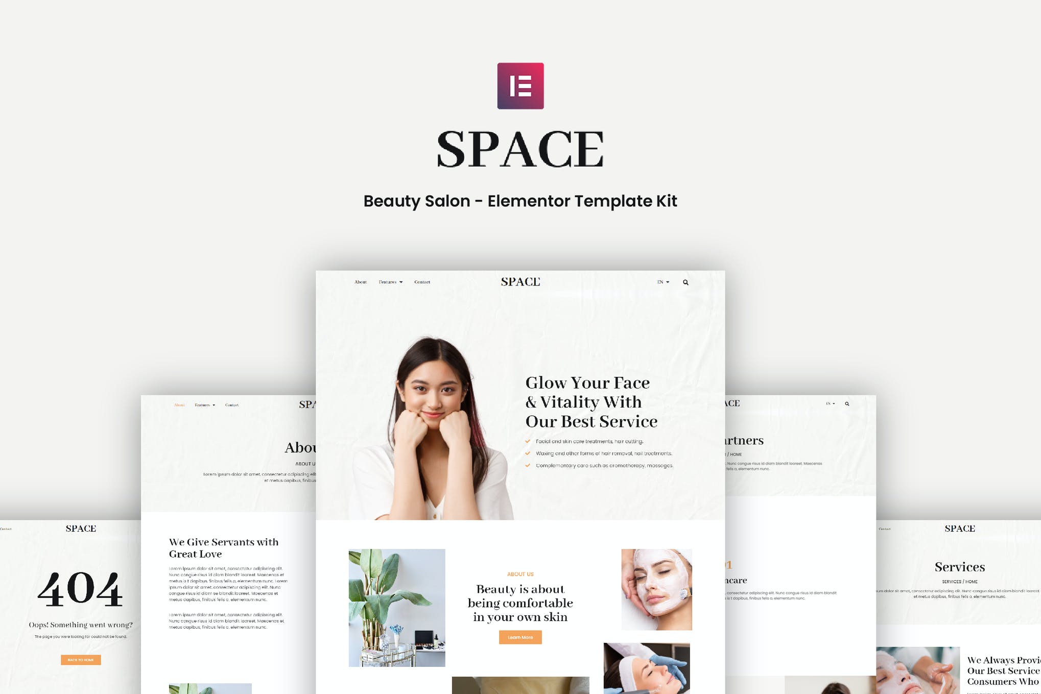 Space - Beauty Salon Elementor Template Kit