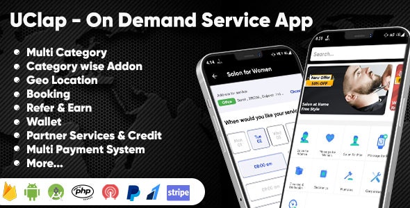 UClap - On Demand Home Service App | UrbanClap Clone | Android App with Interactive Admin Panel March