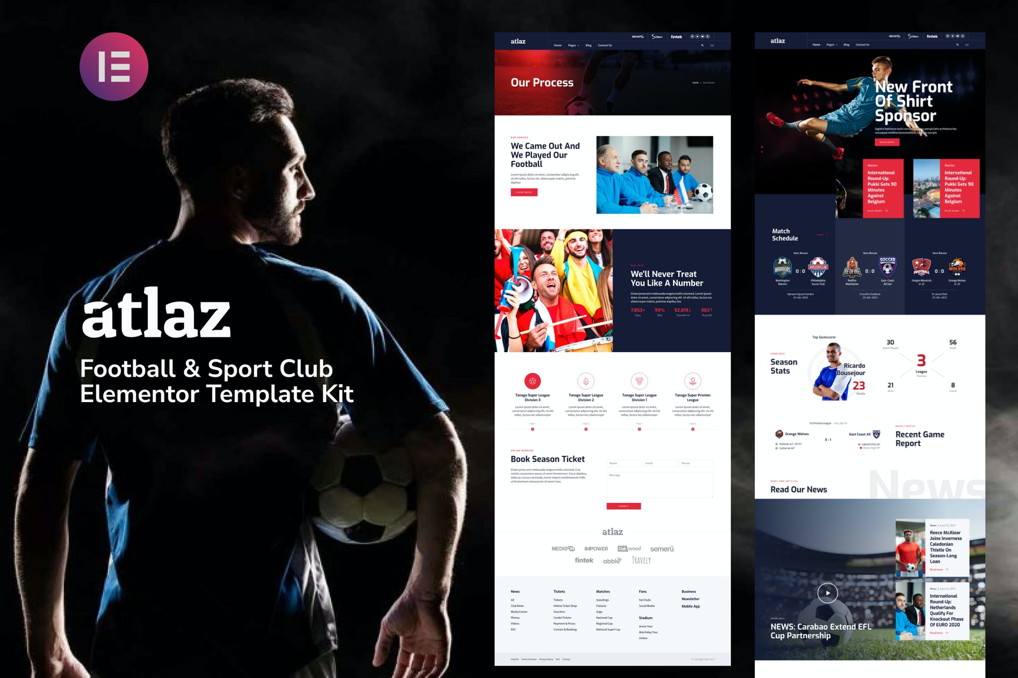 Atlaz - Football - Sports Club Elementor Template Kit