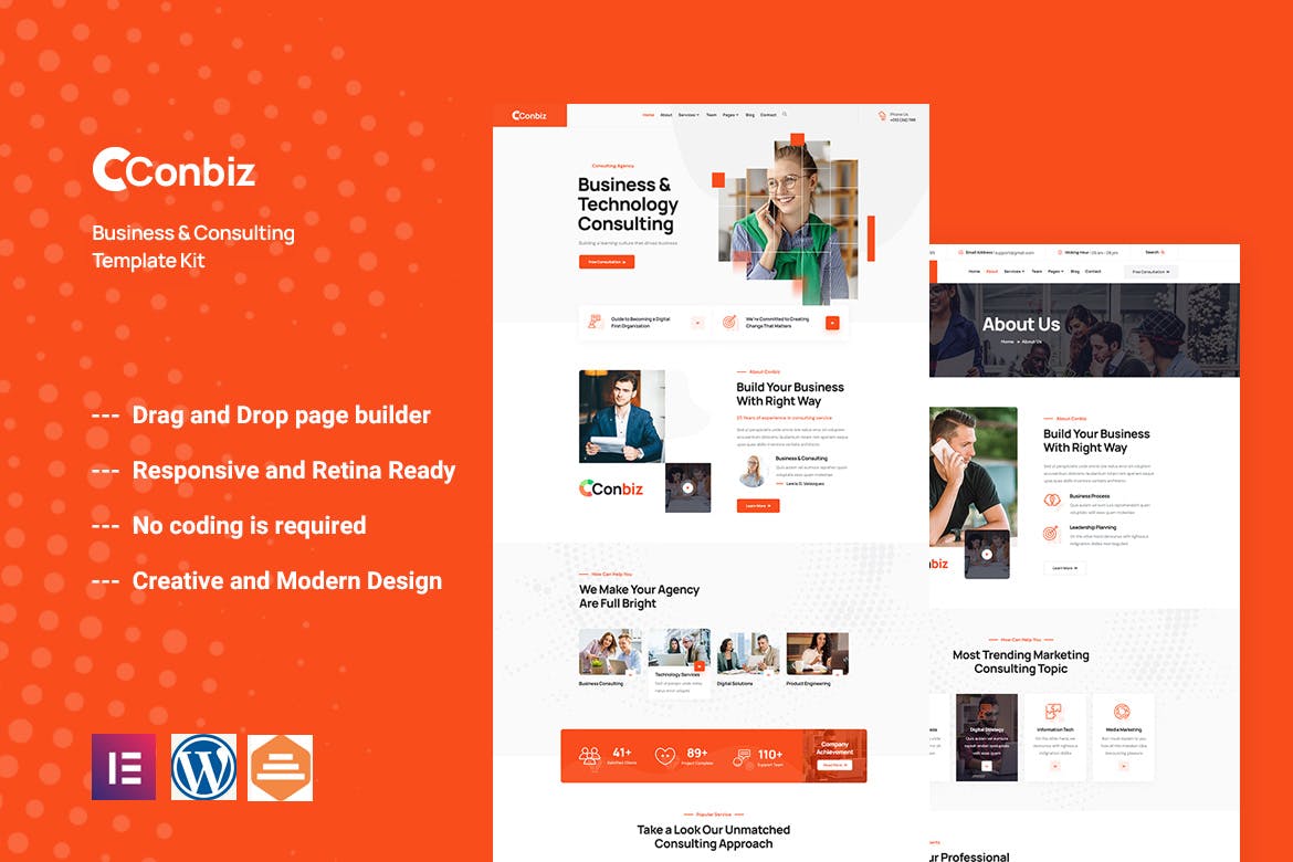 Conbiz - Consultancy - Business Elementor Template Kit