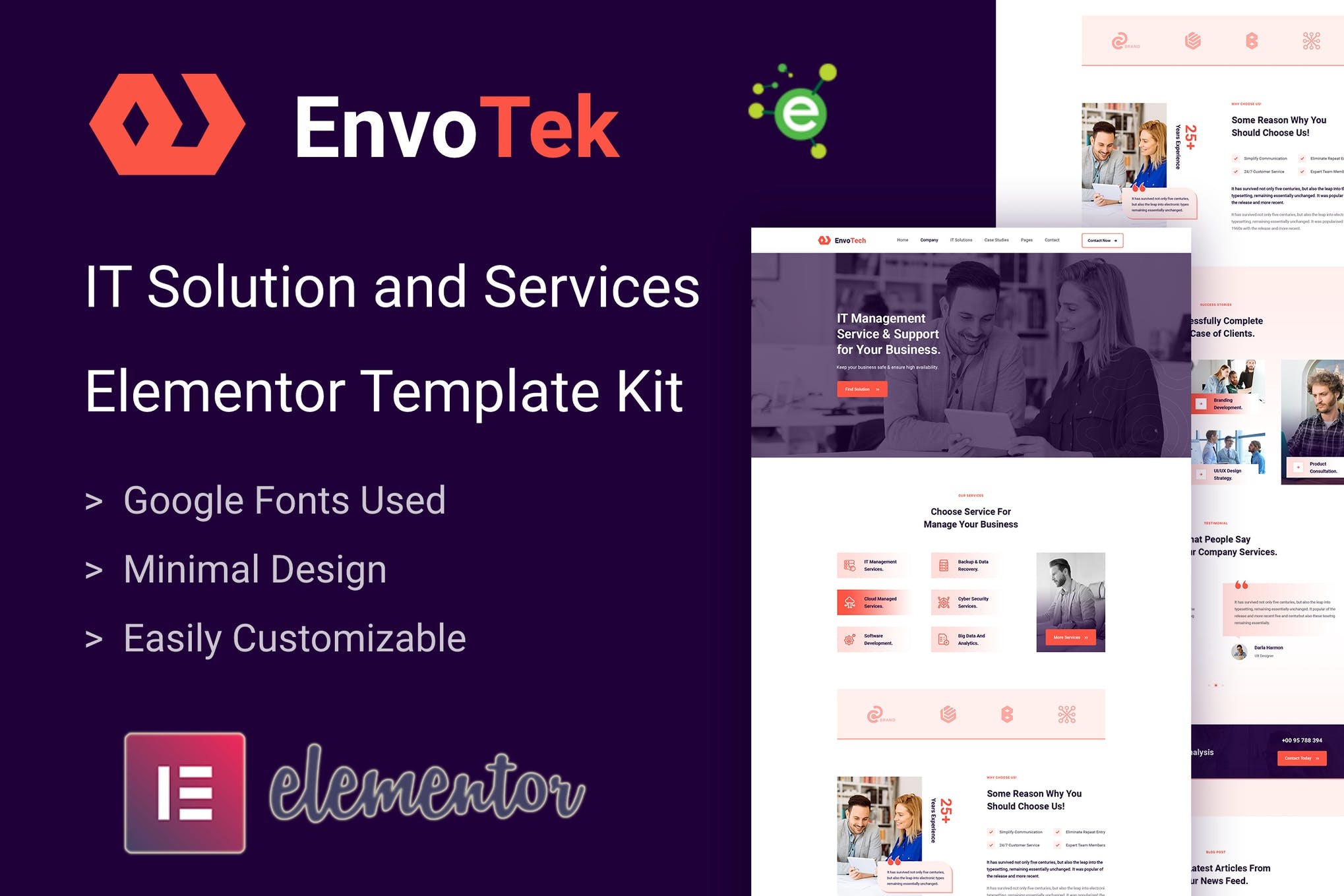 EnvoTek - IT Solution - Services Elementor Template Kit