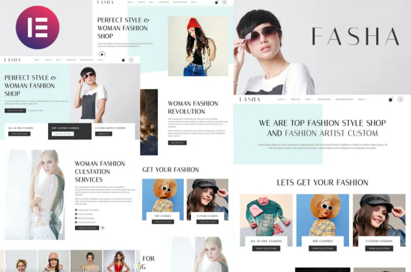 Fasha - Woman Fashion - Shop eCommerce Elementor Template Kit