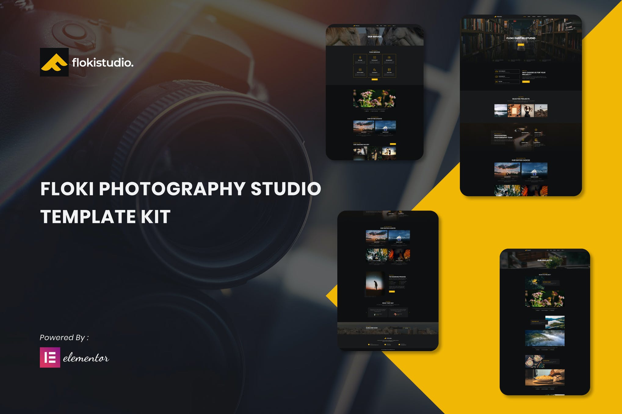 Floki - Photography Studio Elementor Template Kit