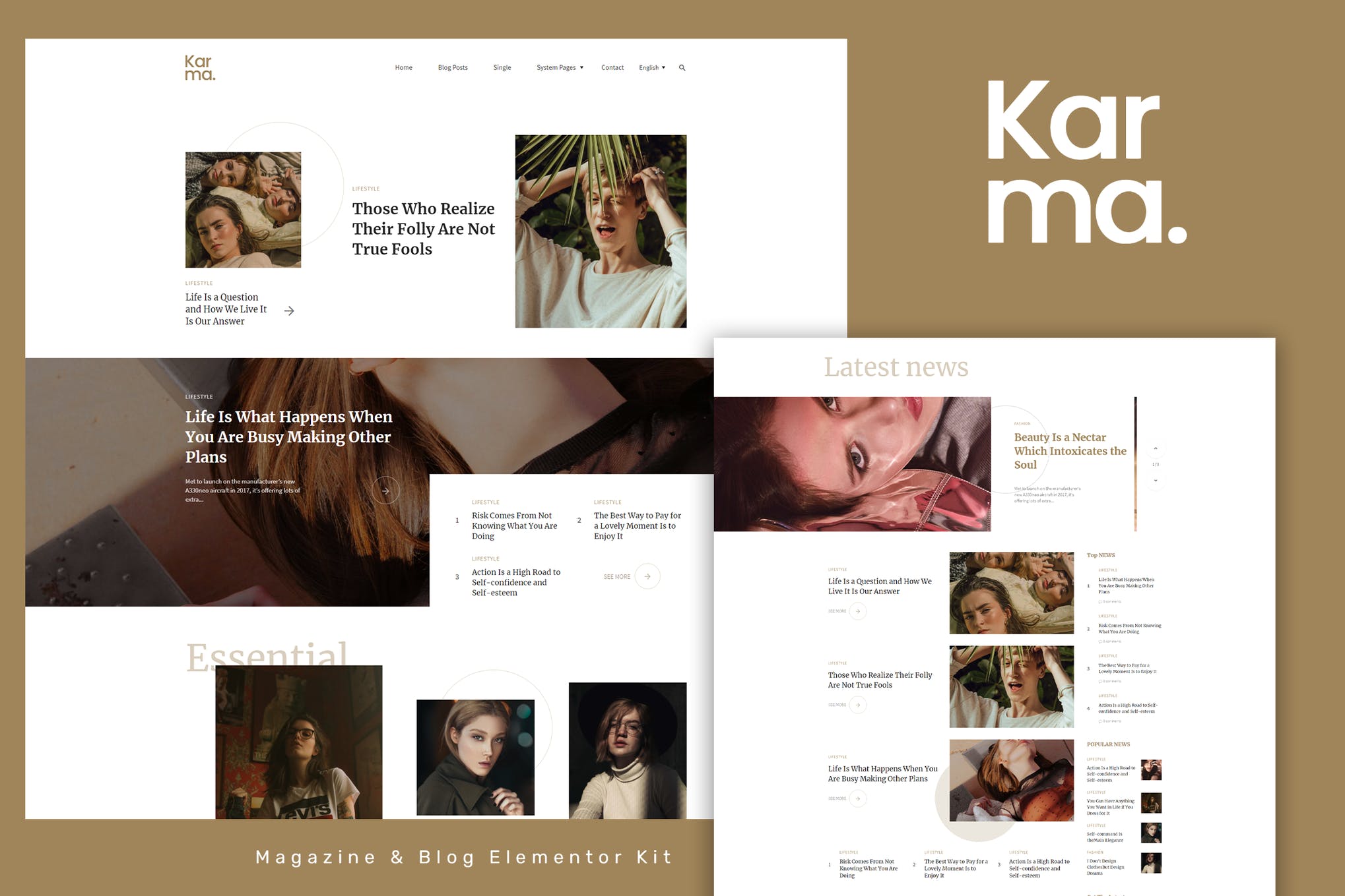 Karma - Blog - Magazine Elementor Template Kit