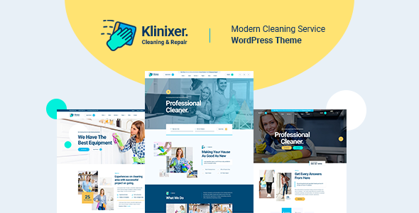 Klinixer- Cleaning Services WordPress Theme + RTL