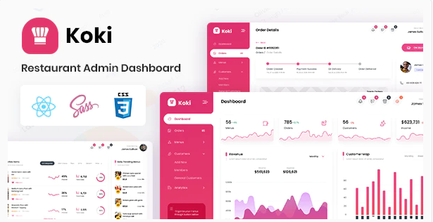 Koki - Restaurant Food React Admin Dashboard Template