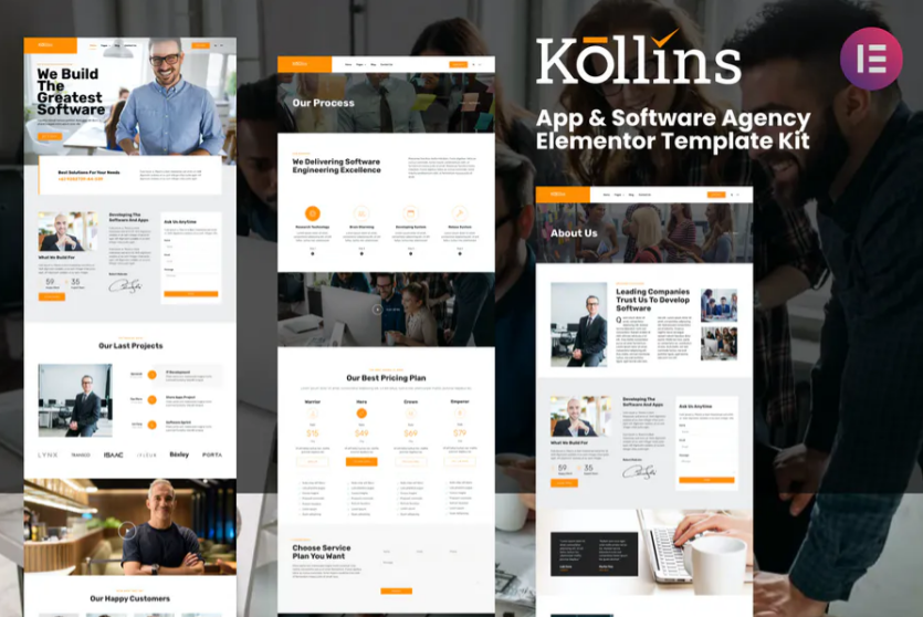 Kollins - App - Software Agency Elementor Template Kit