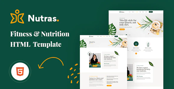 Nutras - Fitness - Nutrition Bootstrap Template