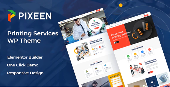 Pixeen - Printing Services Company WordPress Theme + RTL