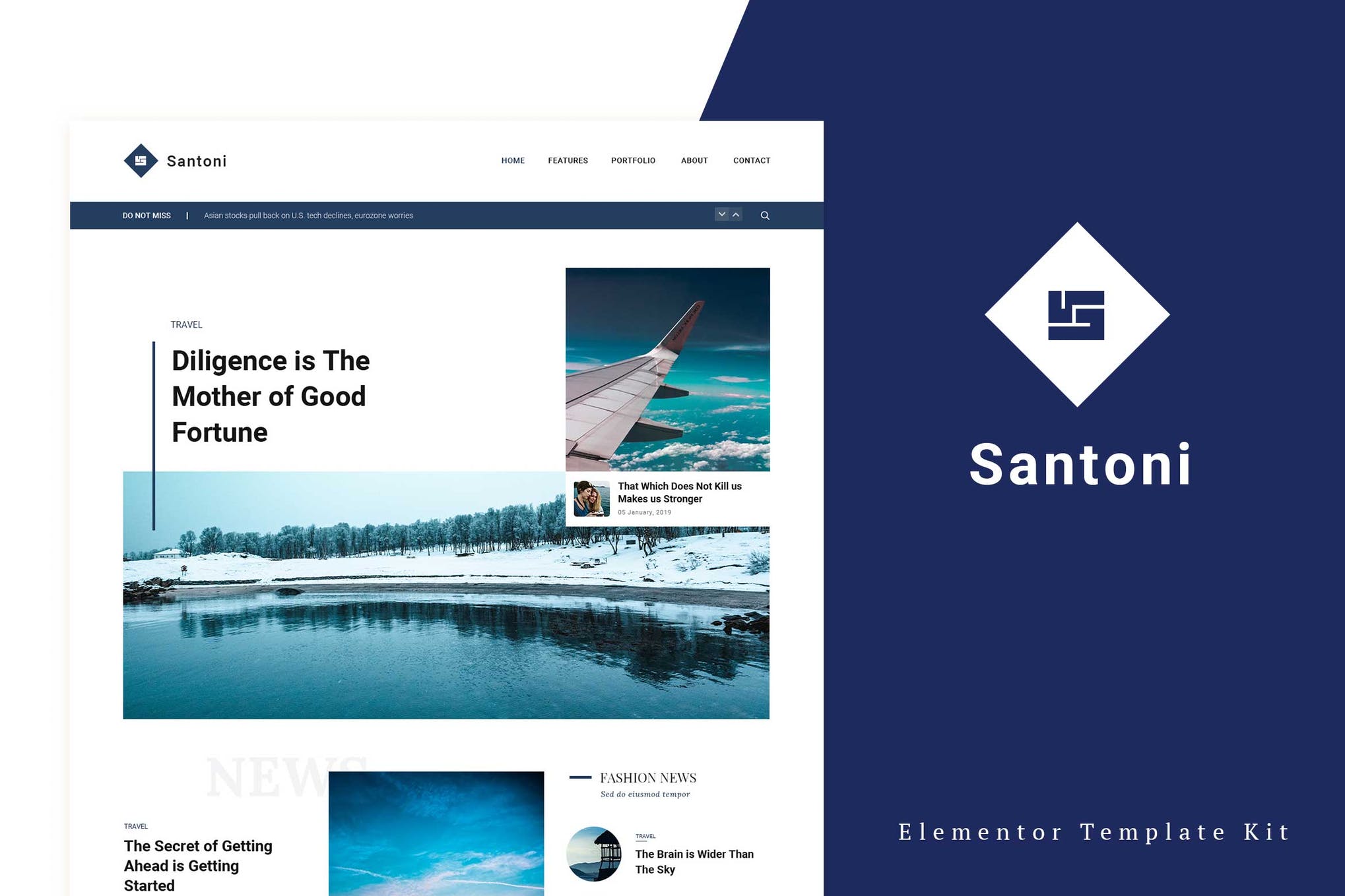 Santoni - Blog - Magazine Elementor Template Kit
