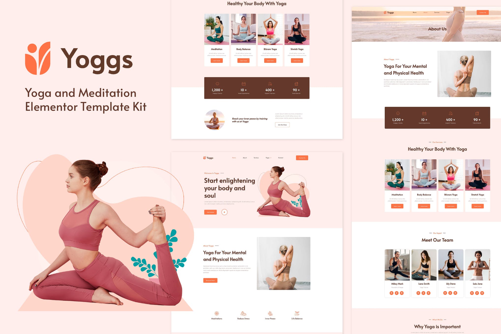 Yoggs - Yoga - Meditation Elementor Template Kit