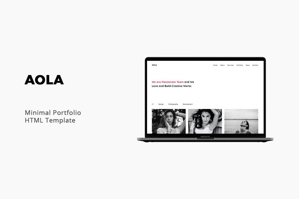 Aola - Minimal Portfolio Template