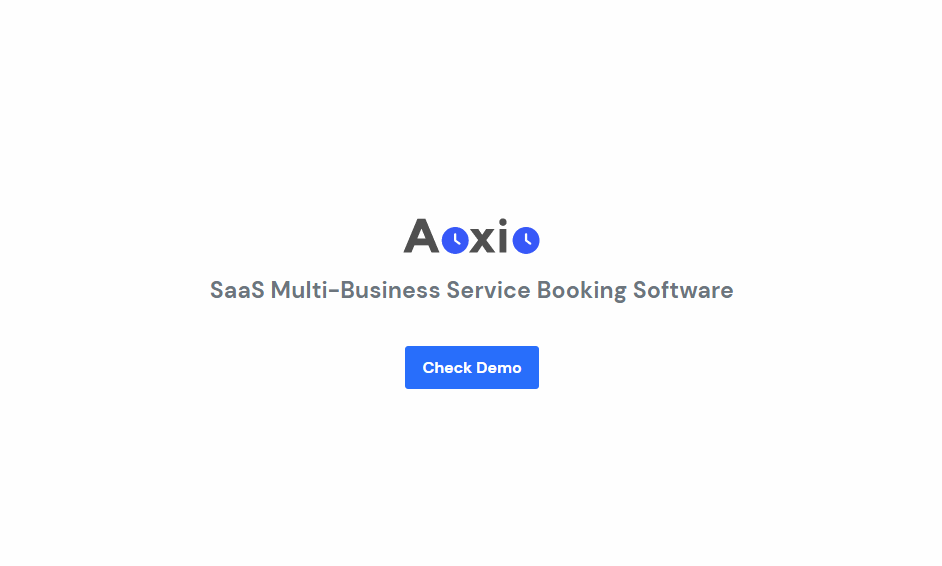 Aoxio - script for booking multi-business SaaS services