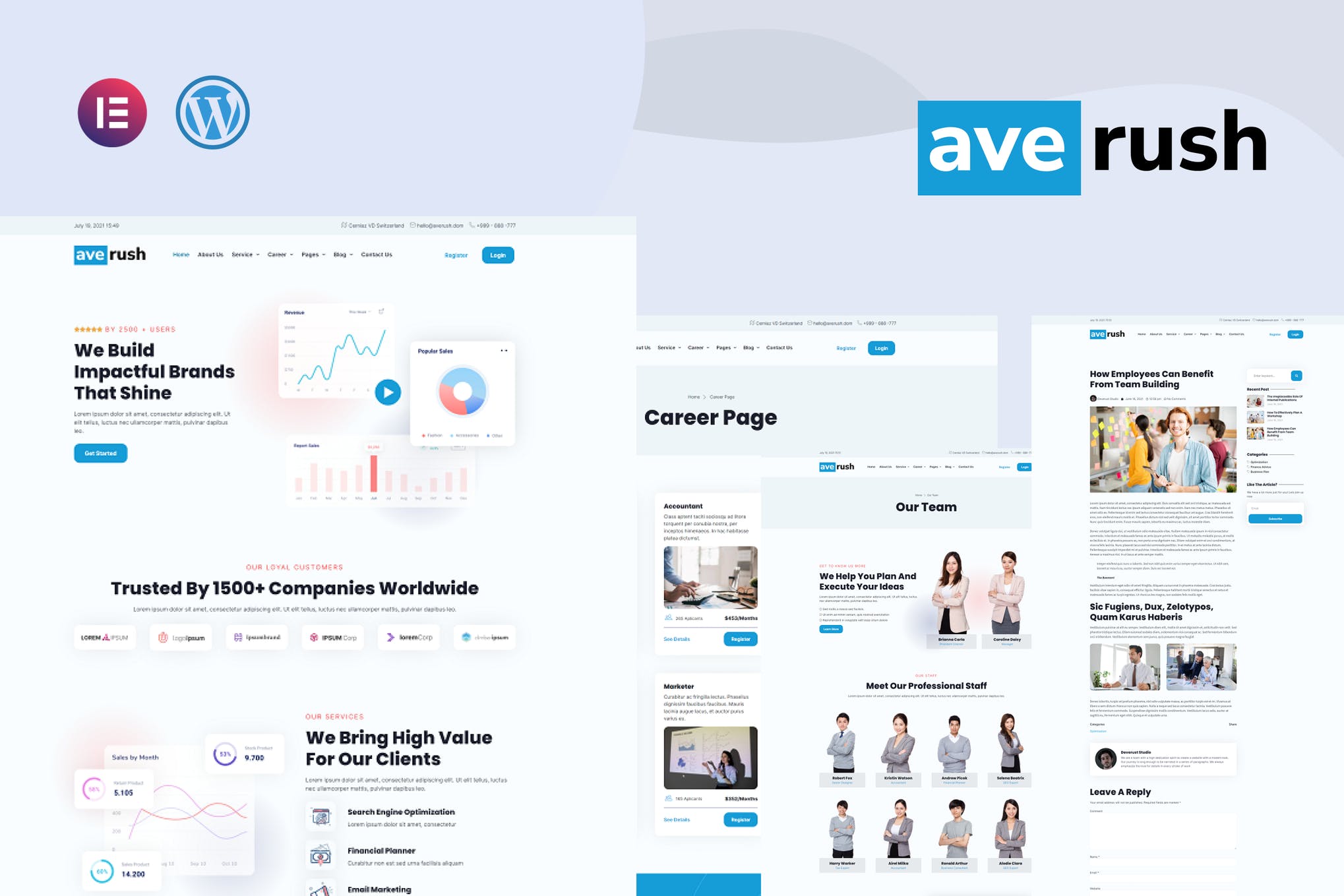 Averush Digital Marketing - Creative Agency Elementor Template Kit